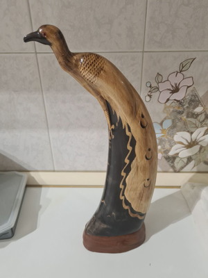Decorative wooden bird 35cm new