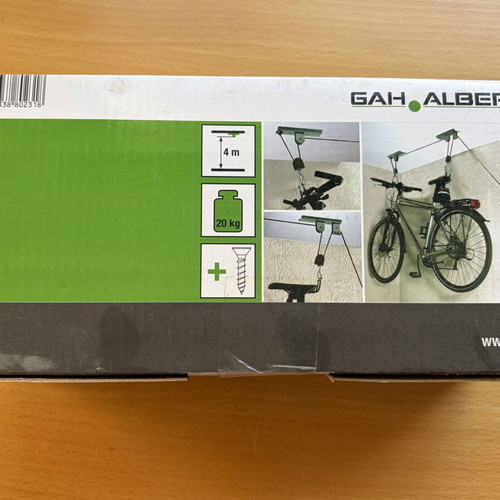 GAH Alberts Bicycle Lift System like new, max load 20-27 kg