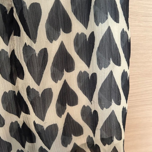 Yell Oh! dress black with beige hearts like new, 3-4 years up to 104 cm