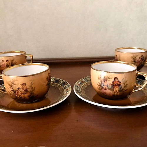 M.Z. Altrohlau porcelain set used, 4 cups and 4 saucers
