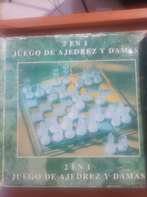 Glass chess and checkers game new in box