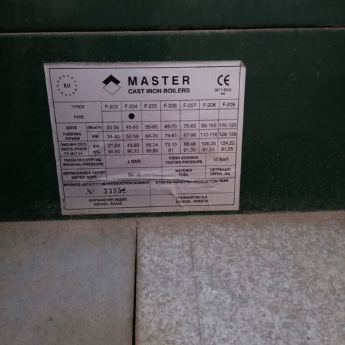 Master Cast Iron Boiler F-204 used with Wilo TOP-S 30/7 circulator