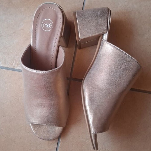 Exe gold slippers size 38