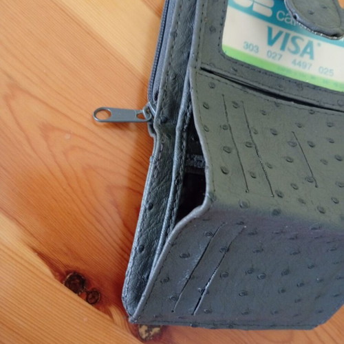 Wallet gray with many compartments like new