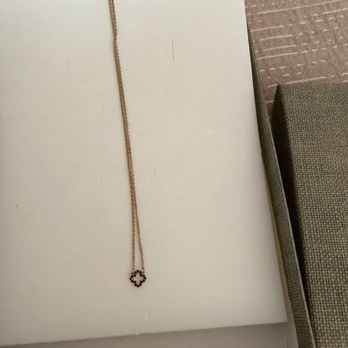 Cross necklace with blue zircon like new