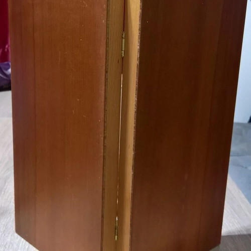 Wooden portable backgammon used, beech