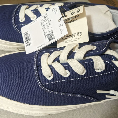 Mango men's canvas sneakers size 42, blue