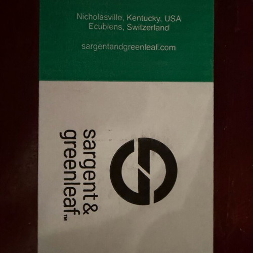 Sargent & Greenleaf safe lock new with combination