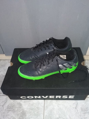 Adidas Messi 16.4 TF Kids' Soccer Shoes used, size 36, anthracite/black with green details
