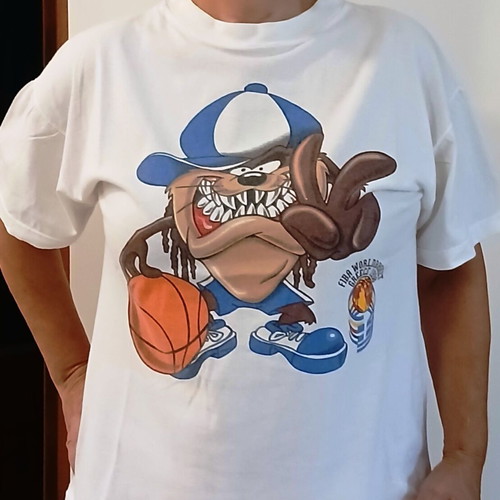 FIBA World Basket Greece 1998 T-Shirt like new, Taz Looney Tunes