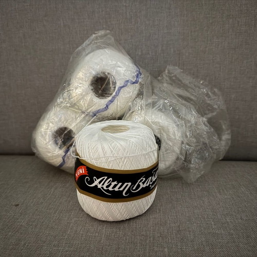 Altın Başak lace threads set of 4 white new
