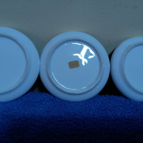 Vienna Souvenir Glass Coasters Set of 3 used with Viennese Motifs