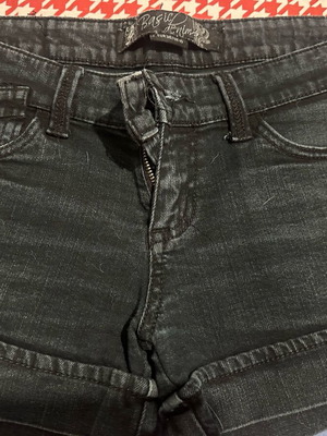 Women's denim shorts size 38 like new black and gray