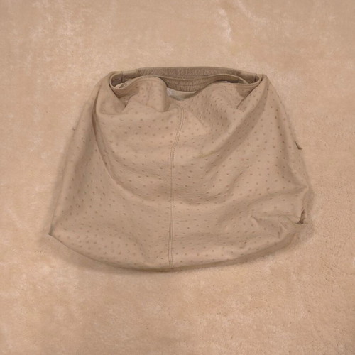 Furla beige ostrich texture leather shoulder bag