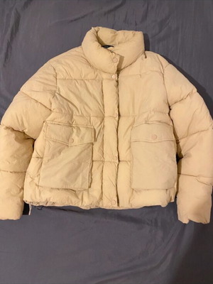 Beige Sinsay jacket size M like new with stain on sleeve