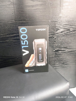 TOPDON V1500 Jump Starter 1500A new with LED flashlight and powerbank