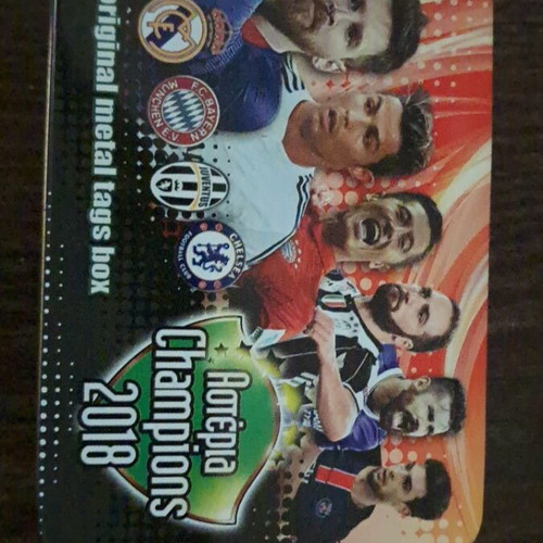 Champions 2018 Stars used, box with 100+ football player tags