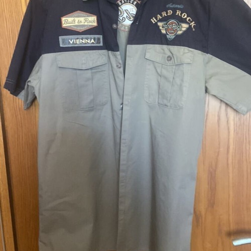 Hard Rock Cafe shirt size L vintage, used, beige