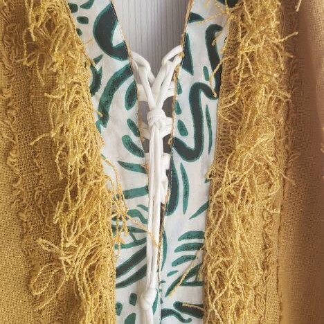 Be Sunset Bree Boho Mini Dress new, multicolor, handmade premium cotton