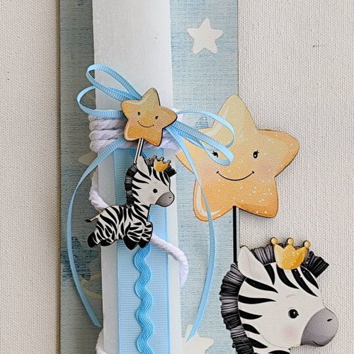 Handmade zebra candle The first candle made to order