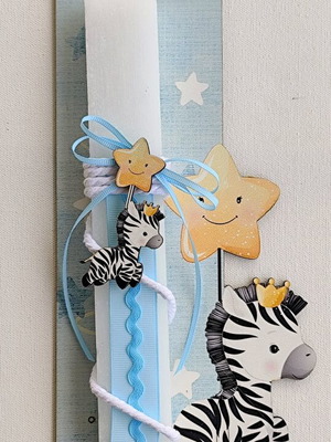 Handmade zebra candle The first candle made to order