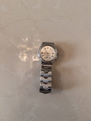 Swatch Irony Chrono Cadmos White ρολόι μεταχειρισμένο, ατσάλινο, unisex