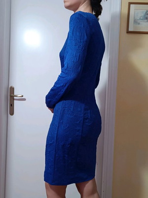 Mini blue bodycon dress H&M size M like new
