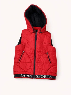 Lapin House kids sleeveless jacket 6 years 116 cm like new, red