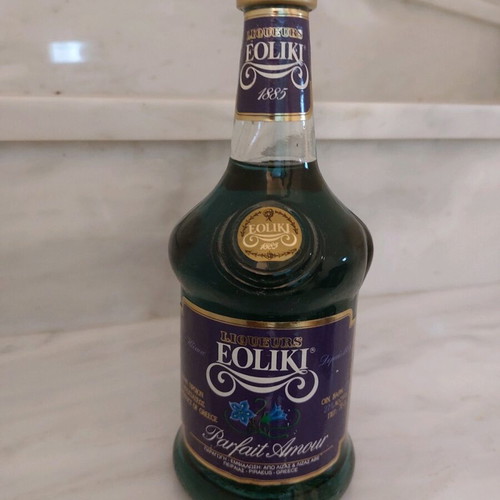 Liquer Eoliki Parfait Amour vintage 80s, new, sealed