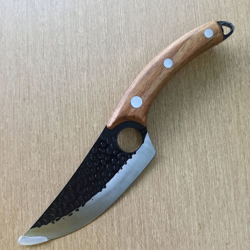 Kitchen Knife with Asian Design New, wooden handle