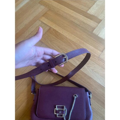 Aigner leather crossbody bag, burgundy