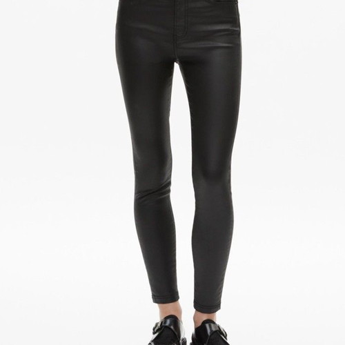 The Kooples leather-effect slim jeans new, black