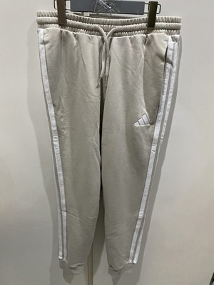 Adidas Essentials 3Stripes French Terry Pants new, beige, size M