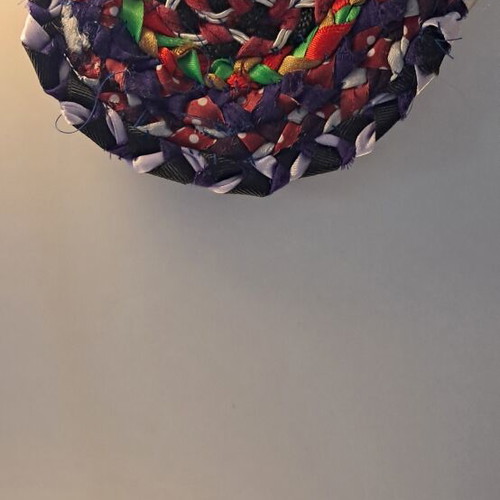 Handmade colorful fabric coaster like new