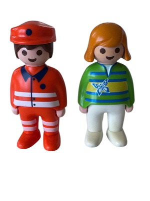 Playmobil figures set of 2, firefighter and child, like new