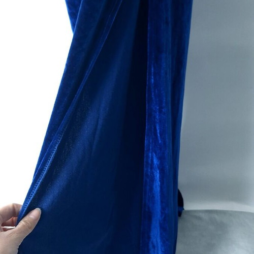 Velvet Long Dress Shein used, royal blue, -  7,00 - Vendora.cy