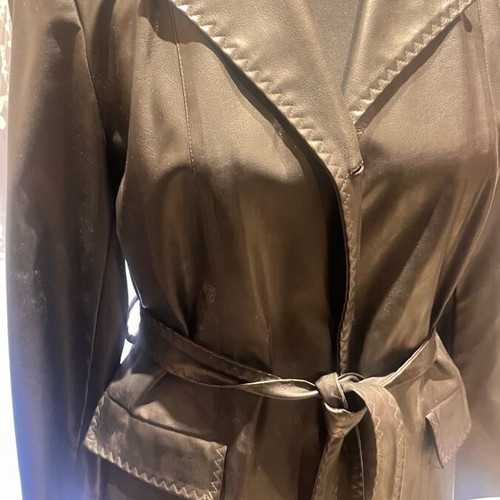Virgin Prunes trench coat XL like new, black leatherette