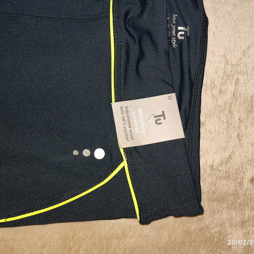TU sportswear tracksuit new, size M, black with light green stripes