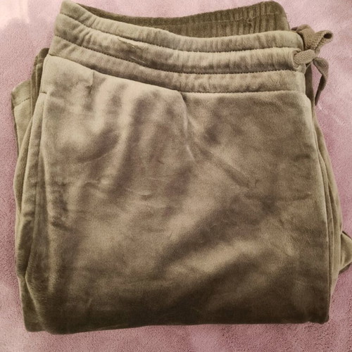 Velvet wide-leg pants like new, H&M, beige and brown
