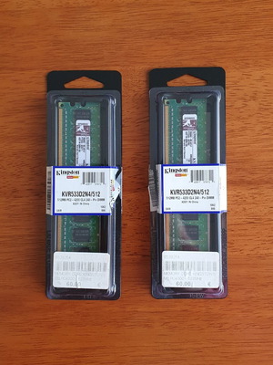 Kingston ValueRAM 1GB DDR2 533MHz RAM set used