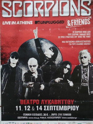 Scorpions MTV Unplugged Concert Poster used