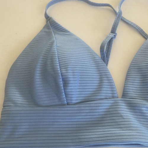 Blue Ribbed Bikini Set like new, size XL