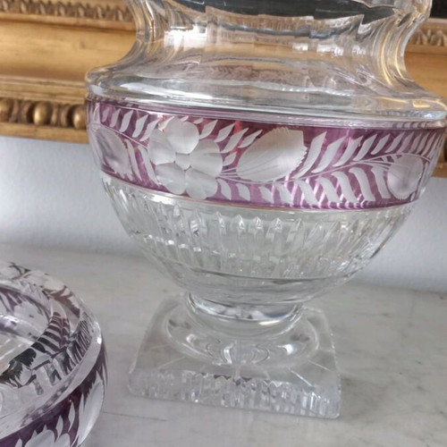 Moser crystal vase and ashtray like new