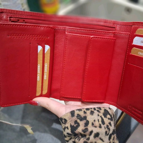 KOION leather wallet new, red