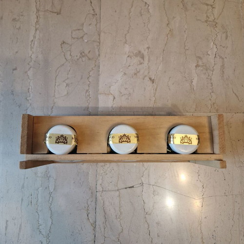 Vintage Monte-Carlo cocktail set in wooden case like new