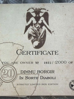 Dimmu Borgir In Sorte Diaboli ултрарядък лимитиран комплект за поща употребяван