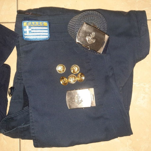 Military naval uniform set used with belts and insignia
