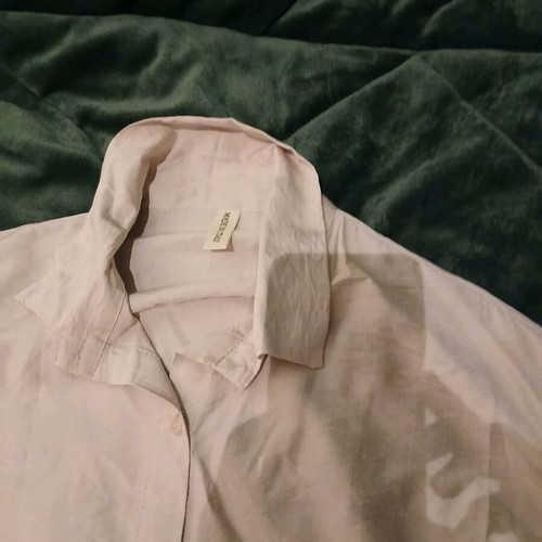 Women's beige shirt like new, size large, Made in Italy