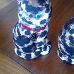 Set of three leopard cat ornaments with charms like new