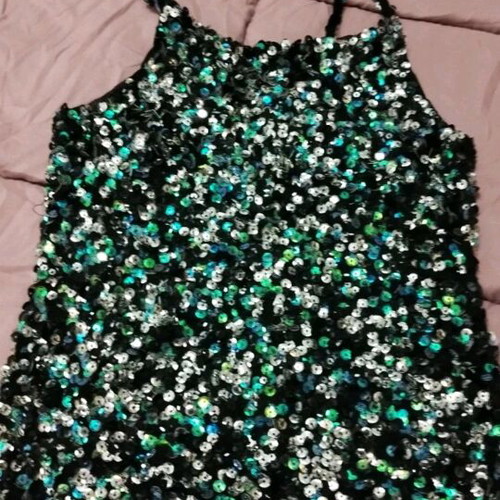 Women's top with sequins new, size Small, multicolor